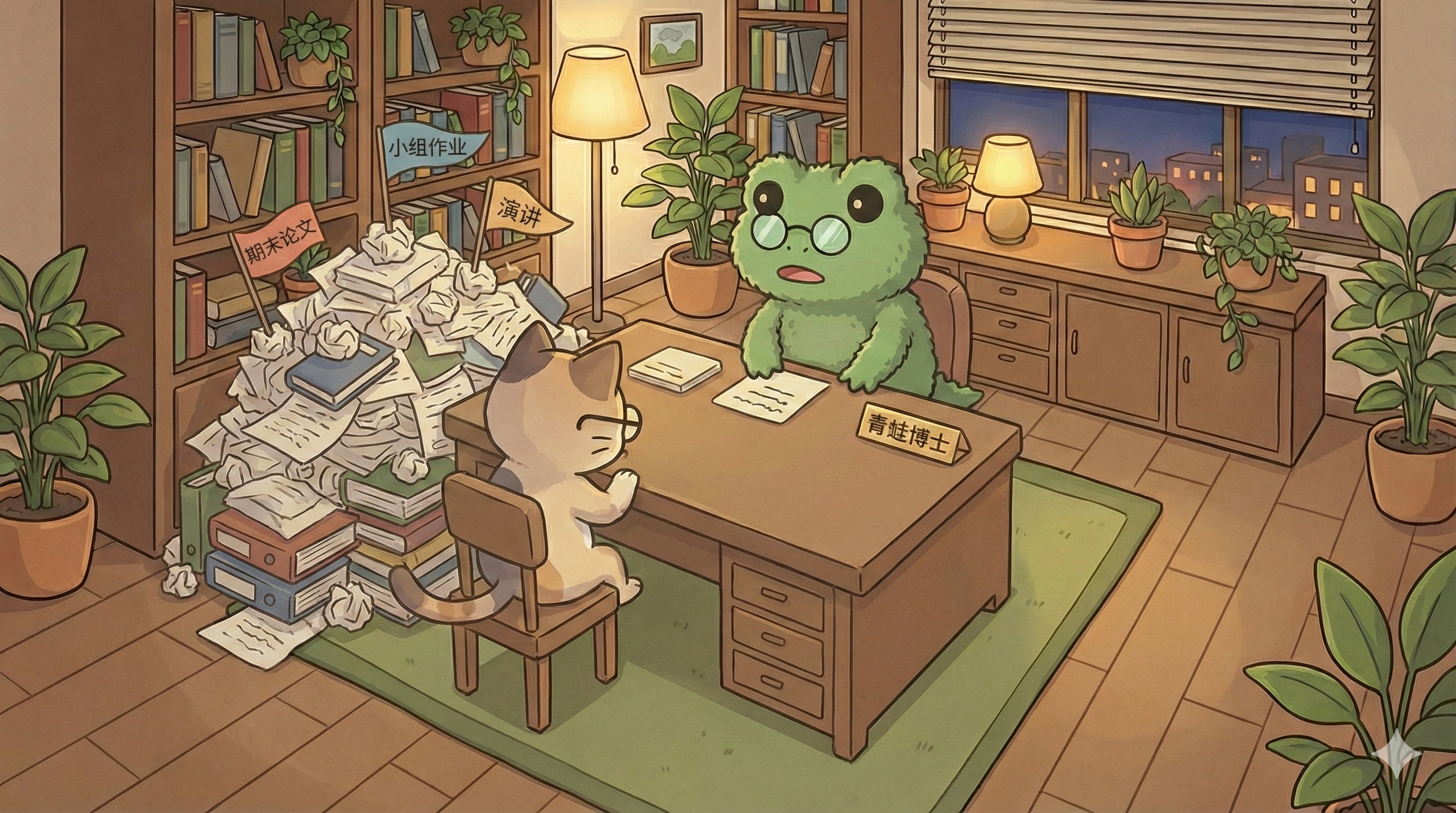 Study Workplace Illustration